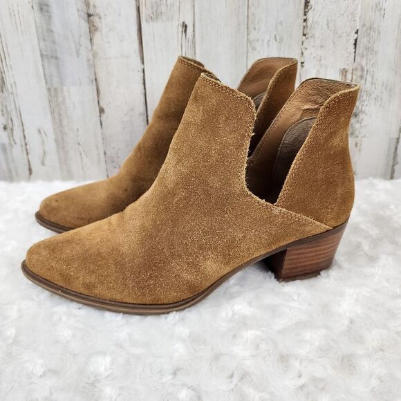 Steve Madden Doral Tan Suede Ankle Boots Size 8 - Picture 1 of 8